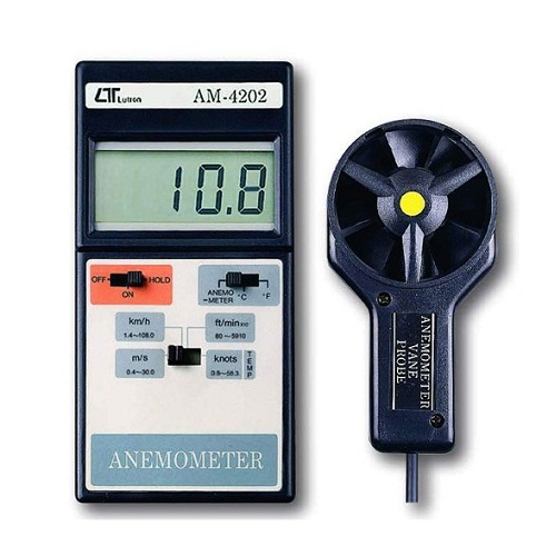 Máy đo tốc độ gió và nhiệt độ Lutron AM-4202 (30 m/s & 60 ℃)