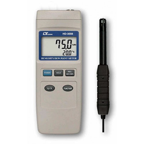 Máy đo nhiệt độ/ độ ẩm môi trường và nhiệt độ điểm sương LUTRON HD-3008