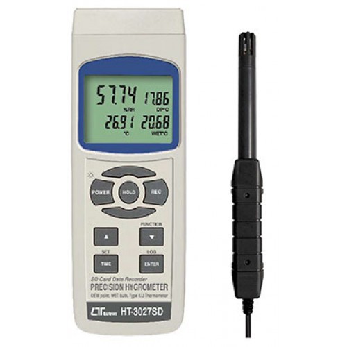 Máy đo nhiệt độ/ độ ẩm môi trường và nhiệt độ điểm sương LUTRON HT-3027SD