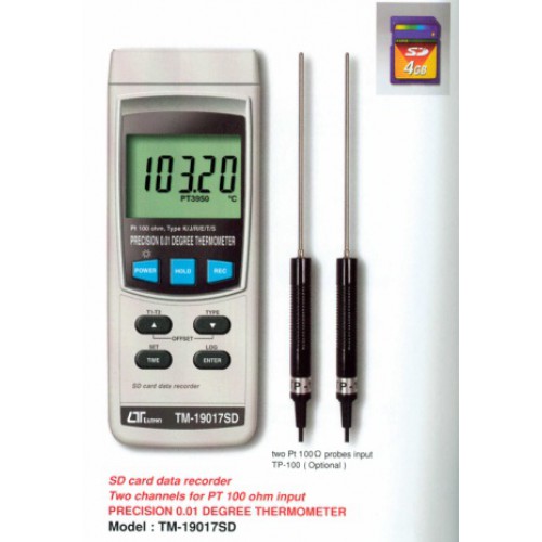 Máy đo nhiệt độ 2 kênh LUTRON TM-19017SD