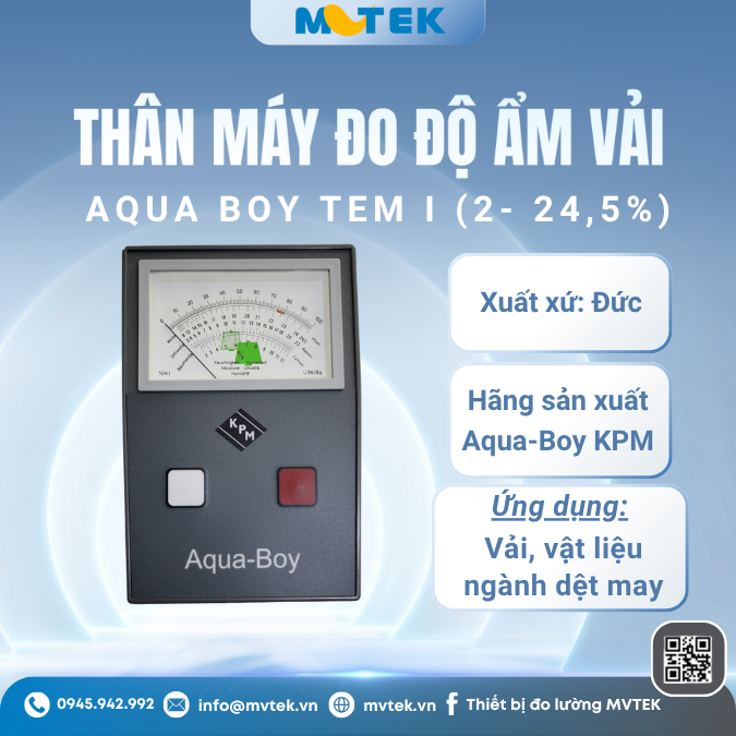 Máy đo độ ẩm Aqua Boy TEM I là thiết bị đo độ ẩm cầm tay chuẩn quốc tế