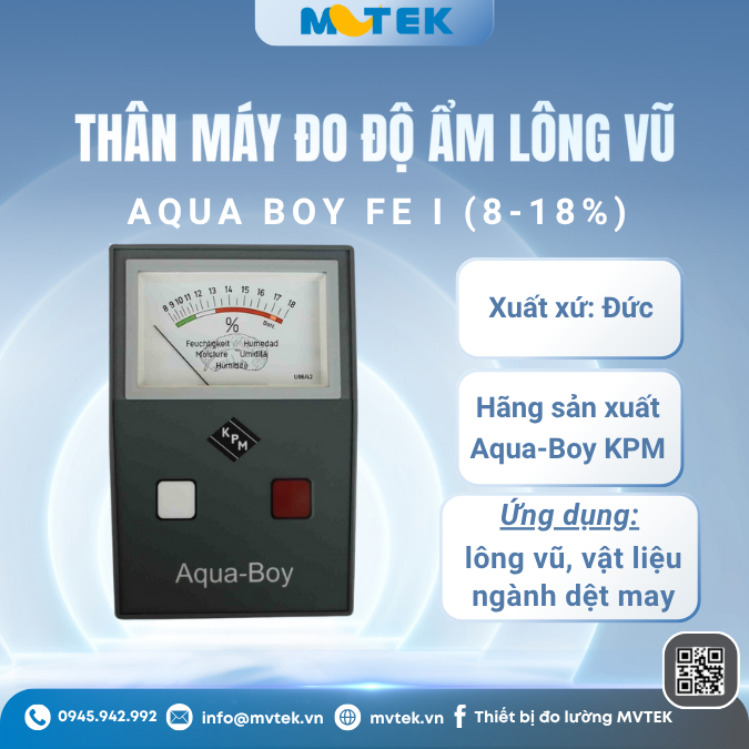 Aqua Boy FE I là dòng máy đo độ ẩm chuyên dụng dành cho lông vũ