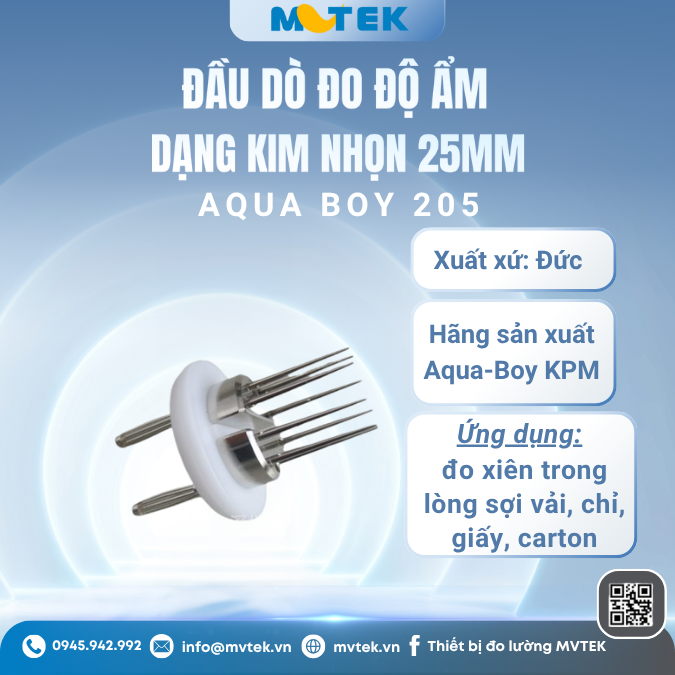 Đầu dò đo độ ẩm kim nhọn 25mm Aqua Boy 205 