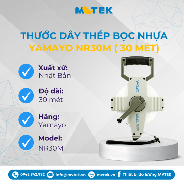 Thước dây thép bọc nhựa Yamayo NR30M