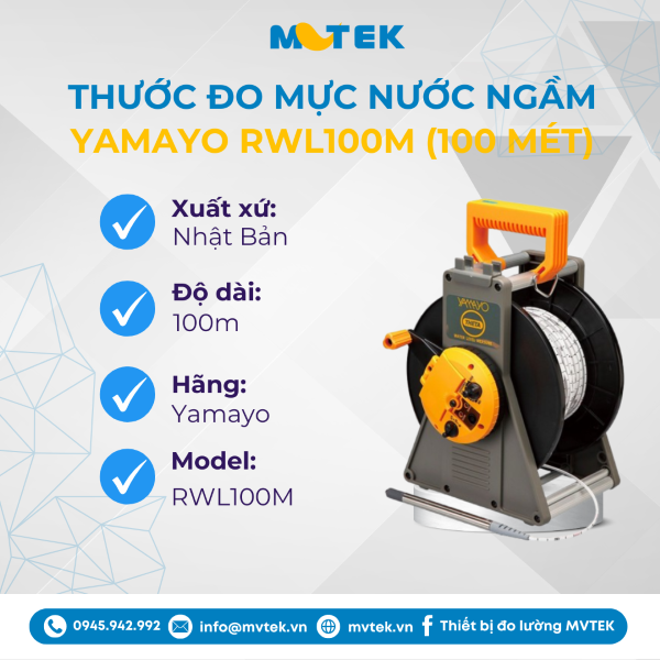 Thước đo mực nước ngầm là thiết bị chuyên dùng để xác định độ sâu của mặt nước ngầm