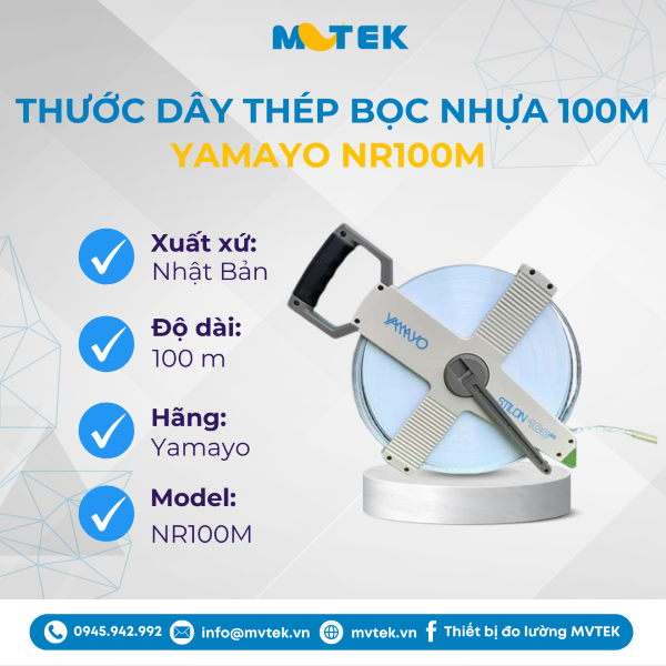 Thước dây thép bọc nhựa Yamayo NR100M