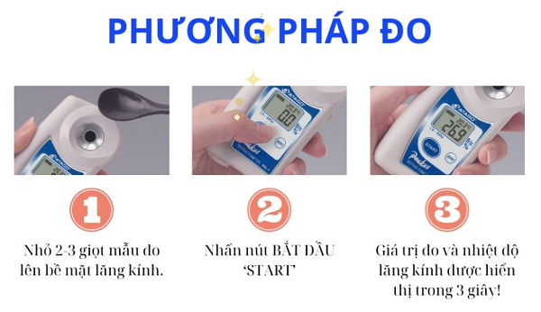 Hướng dẫn sử dụng khúc xạ kế đo độ ngọt điện tử