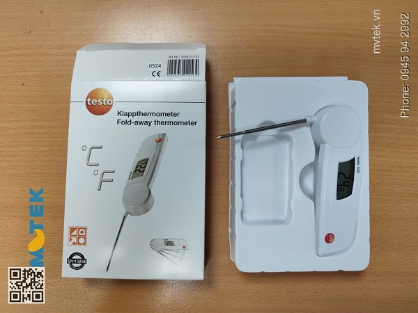 Máy đo nhiệt độ thực phẩm gập Testo 103