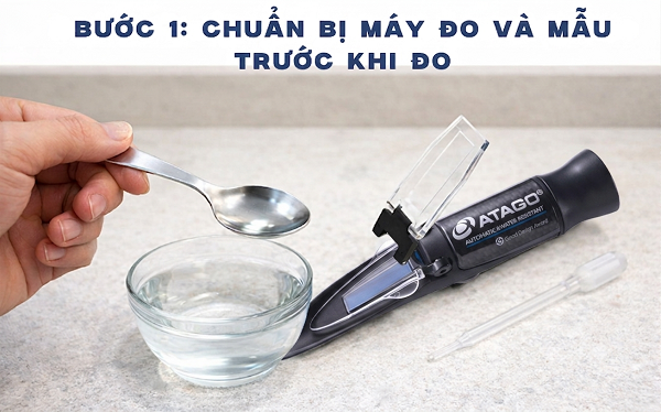 Chuẩn bị thiết bị và mẫu đo trước khi vận hành
