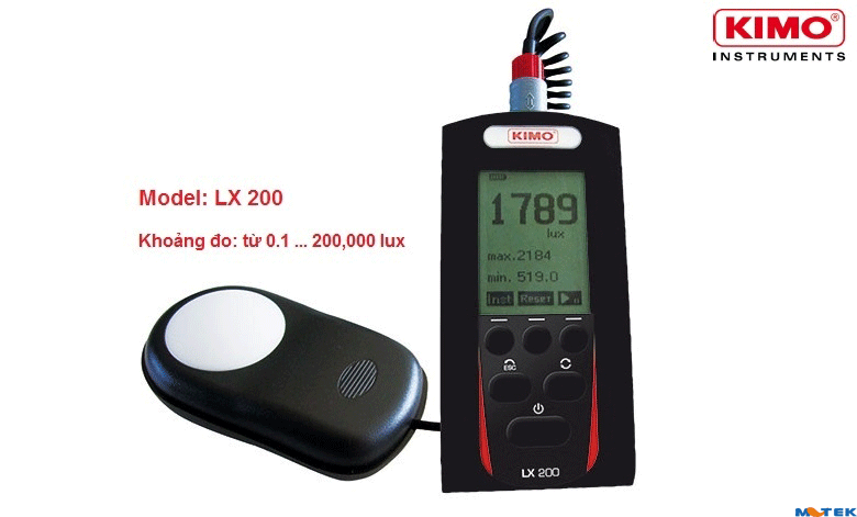 Máy đo cường độ ánh sáng Kimo LX 200