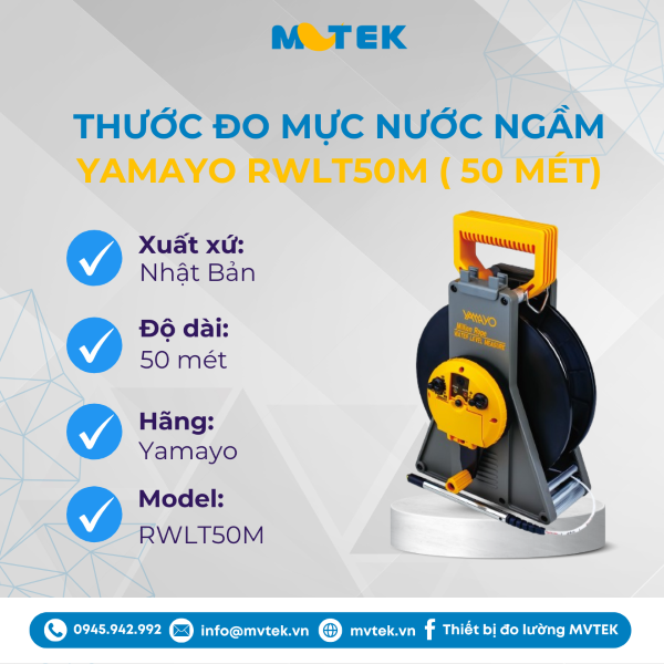 Thước đo mực nước ngầm 50m Yamayo RWLT50M 