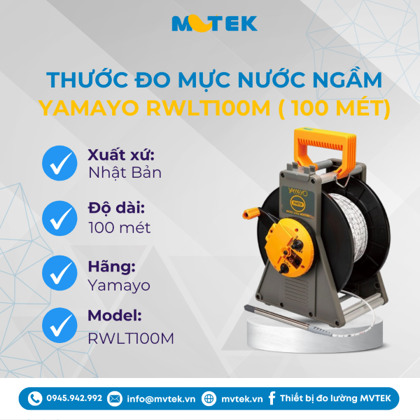 Thước đo mực nước ngầm Yamayo RWLT100M