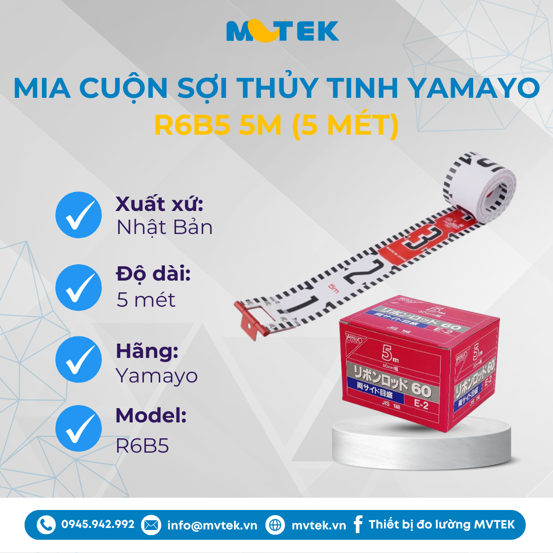 Mia cuộn 5m chính hãng Nhật Bản Yamayo R6B5 5M