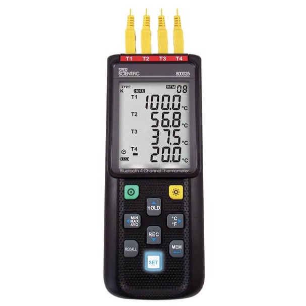 Máy đo nhiệt độ Bluetooth Datalog 4 kênh 800025 – Sper Scientific