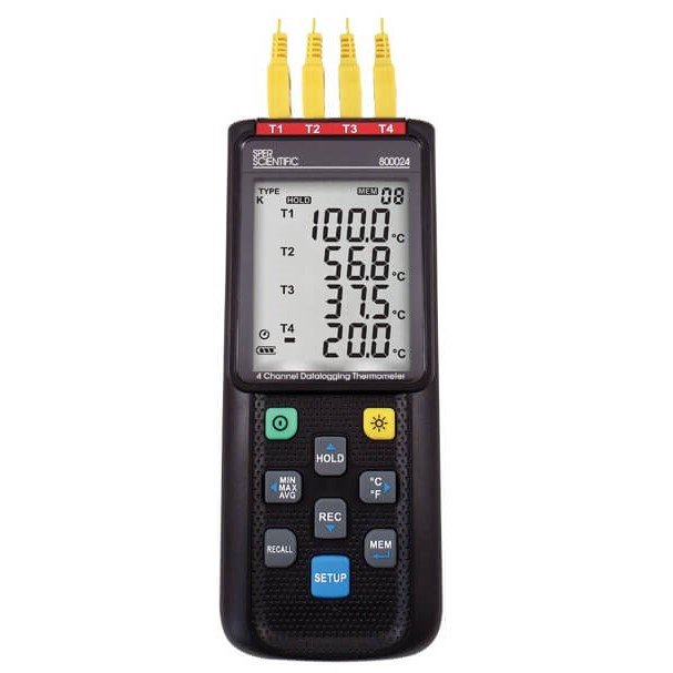 Máy đo nhiệt độ Datalog 4 kênh 800024 – Sper Scientific