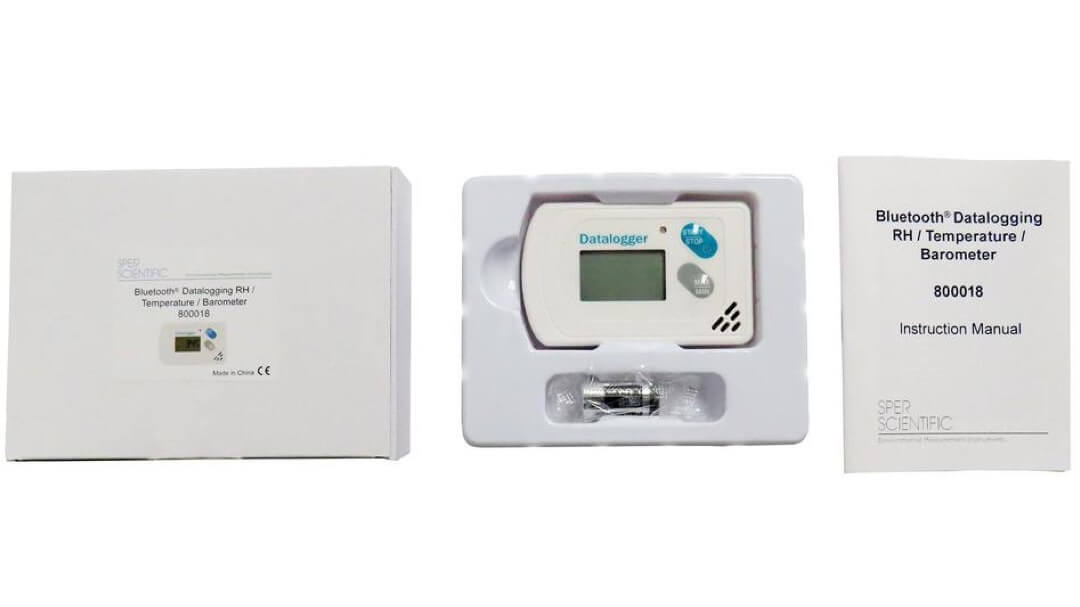 Máy đo áp suất khí quyển, nhiệt độ, độ ẩm, Bluetooth 800018 – Sper Scientific