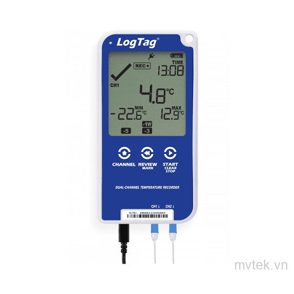 Thiết bị ghi dữ liệu nhiệt độ LogTag UTRED30-16 DC (2 Kênh)