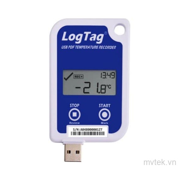 Nhiệt kế tự ghi dành cho vắc-xin LogTag UTRED-16 ( -40°C đến +99°C )