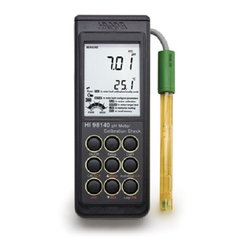 Máy đo pH/Nhiệt độ cầm tay Hanna Hi 98140N, -4.00 to 20.00 pH/0.01 pH