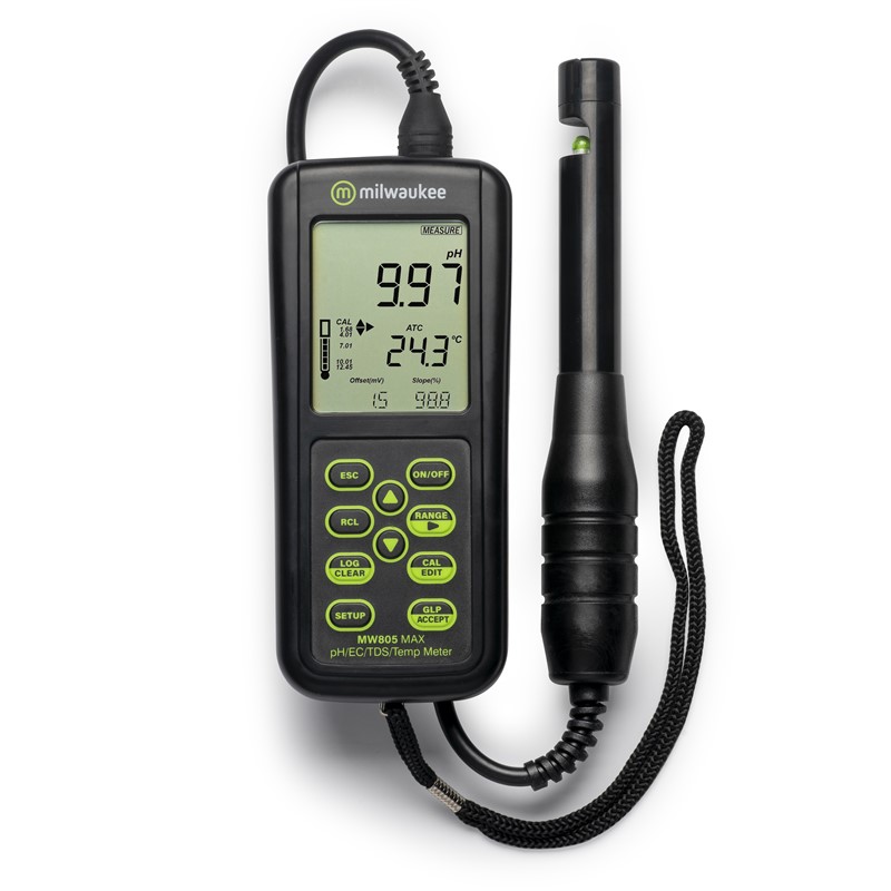Máy đo pH/EC/TDS/Nhiệt Độ cầm tay điện tử Milwaukee MW805