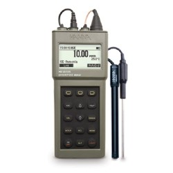 Máy đo pH/ORP/ISE/Nhiệt độ cầm tay Hanna Hi 98185, -2.000 to 20.000 pH/0.001 pH