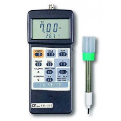 Máy đo pH/ mV/ Nhiêt độ/ AT/ RS-232/USB Lutron PH-207