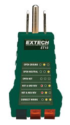 Thiết bị kiểm tra ổ cắm điện EXTECH ET15