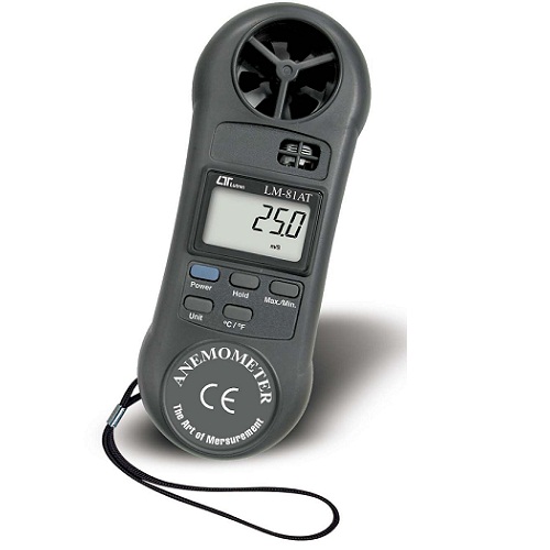 Máy đo tốc độ gió và nhiệt độ LM81AT, 0.4 - 30.0 m/s, 0 – 50 oC