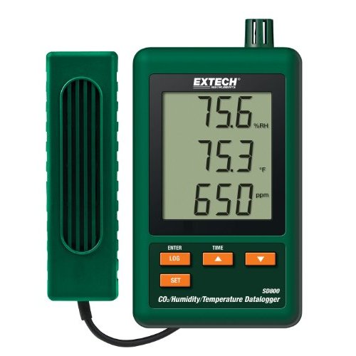 Đồng hồ đo CO2/Nhiệt độ/Độ ẩm Extech SD800, datalogger, 0-4.000ppm/1ppm