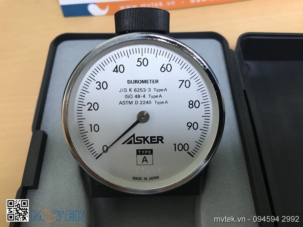 Đồng hồ đo độ cứng cao su Asker Durometer Type A  (0 point - 100 point)