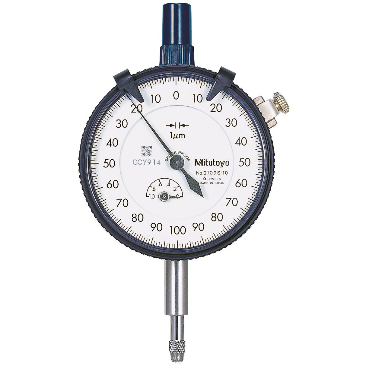 Đồng hồ so Mitutoyo 2109S-10, 1mm(0.2mm)/0,001mm, 0-100-0