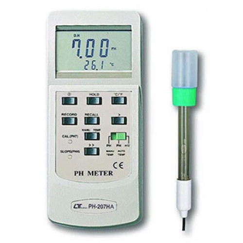 Máy đo pH/ mV/ Nhiêt độ/ ATC/ RS-232/USB Lutron PH-207HA