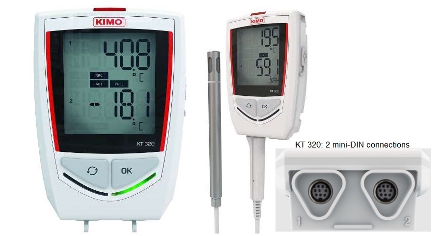 Datalogger ghi nhiệt độ, độ ẩm, dòng điện, điện áp Kimo KT320
