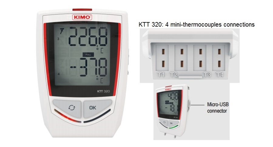 Datalogger ghi nhiệt độ Kimo KTT320