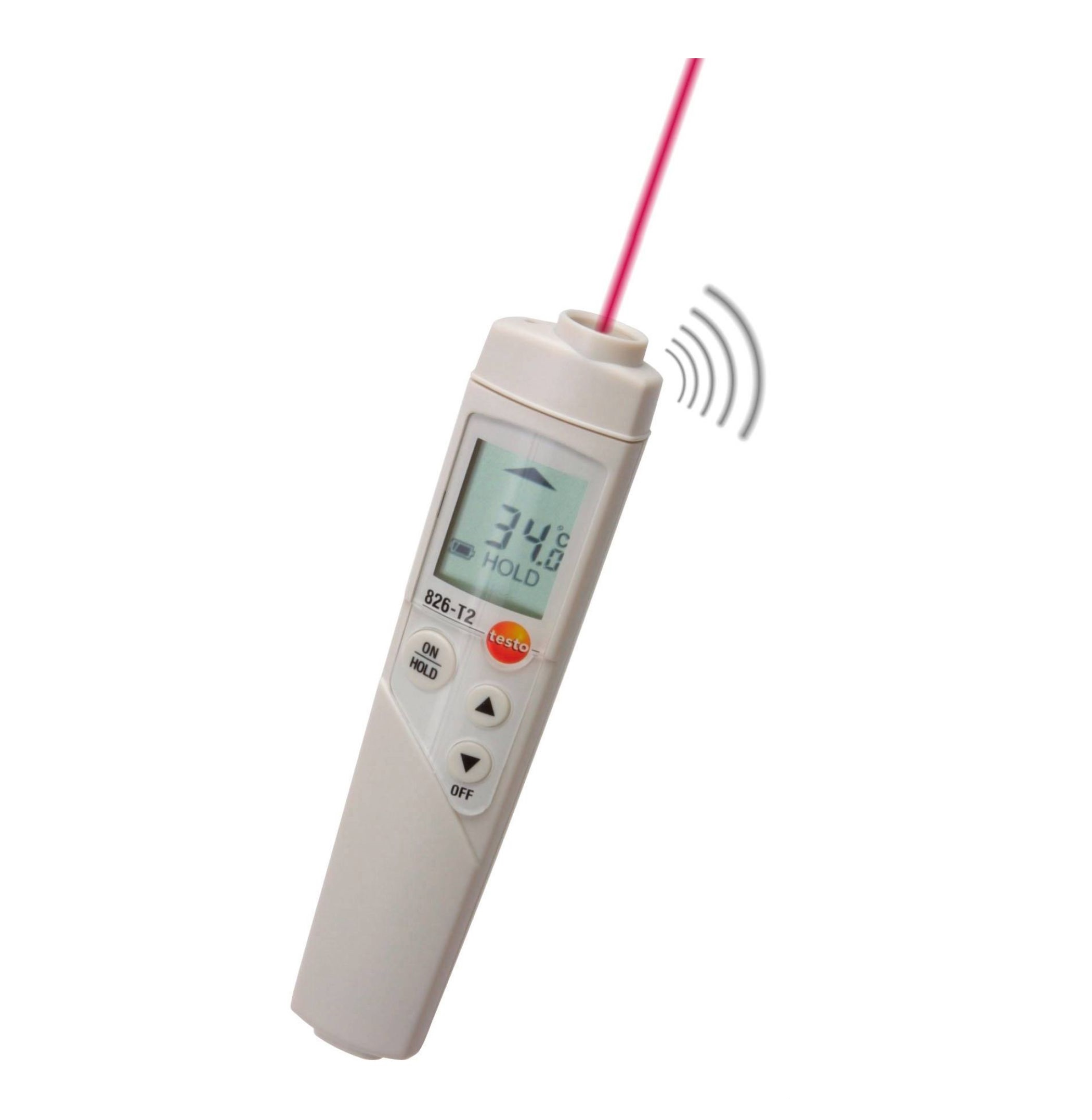Máy đo nhiệt độ hồng ngoại lấy dấu bằng laser cho thực phẩm Testo 826-T2 (-50 tới +300 °C)