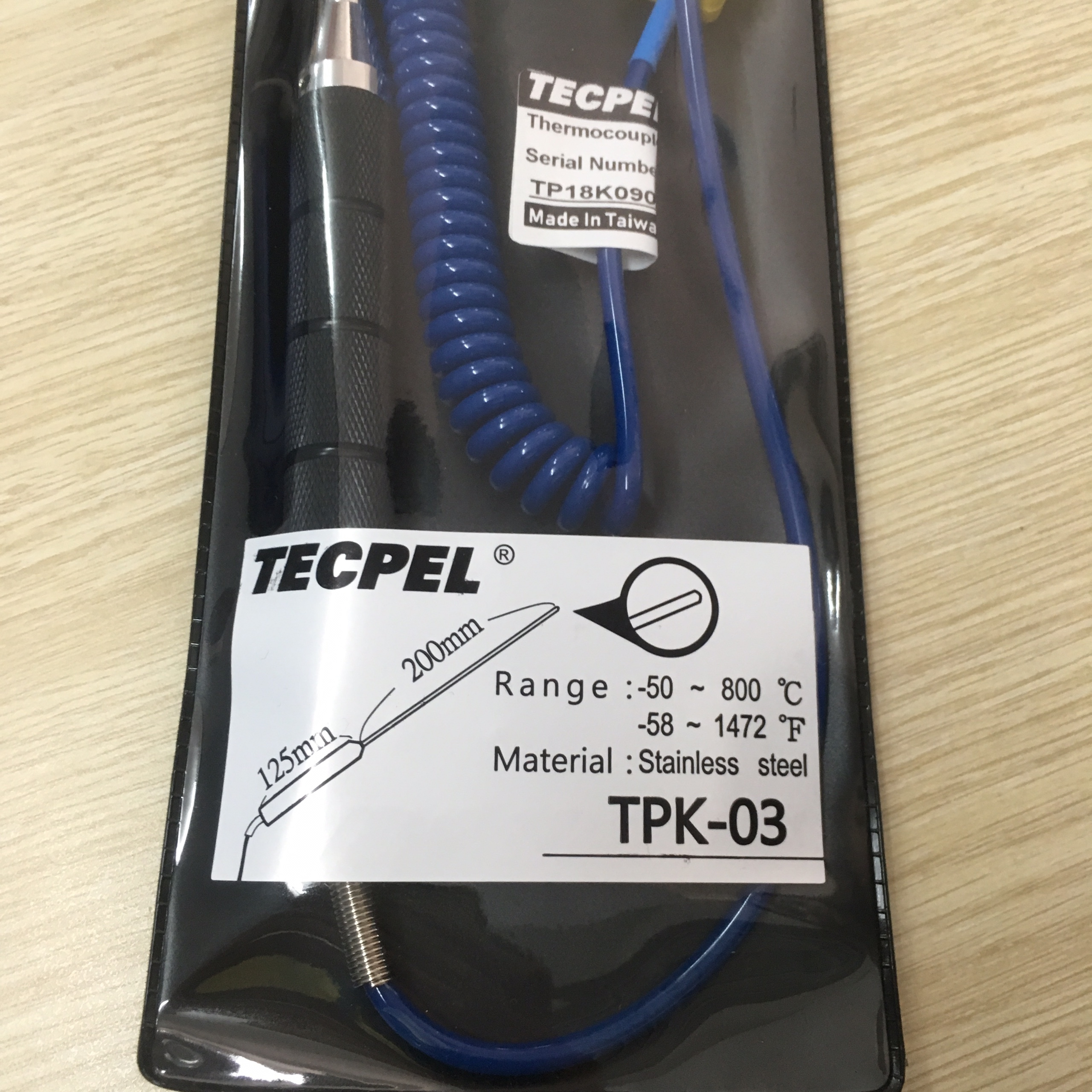 Đầu đo nhiệt độ Tecpel TPK-03 (-50℃ ~ 800℃)