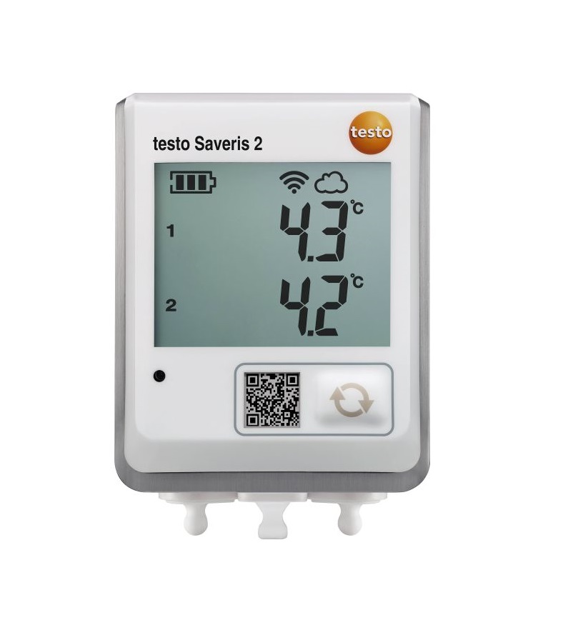 Bộ ghi dữ liệu nhiệt độ testo Saveris 2-T2 (-50 ~ +50 °C, IP65, 2 cảm biến nhiệt độ NTC, 2 kênh)