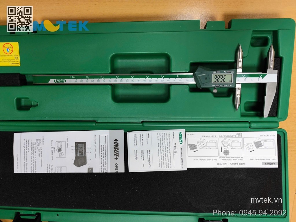 Thước đo khoảng cách lỗ/cạnh tới lỗ điện tử INSIZE 1525-300