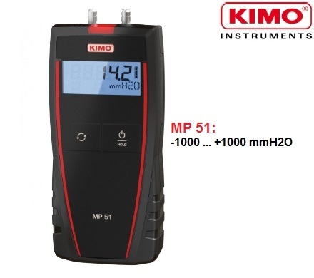 Máy đo áp suất chêch lệch KIMO MP51  (1000 … +1000 mmH2O)