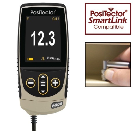 Máy đo độ dày lớp phủ PosiTector 6000 FTRS1 (từ tính, 0 - 6 mm, đầu dò góc vuông)