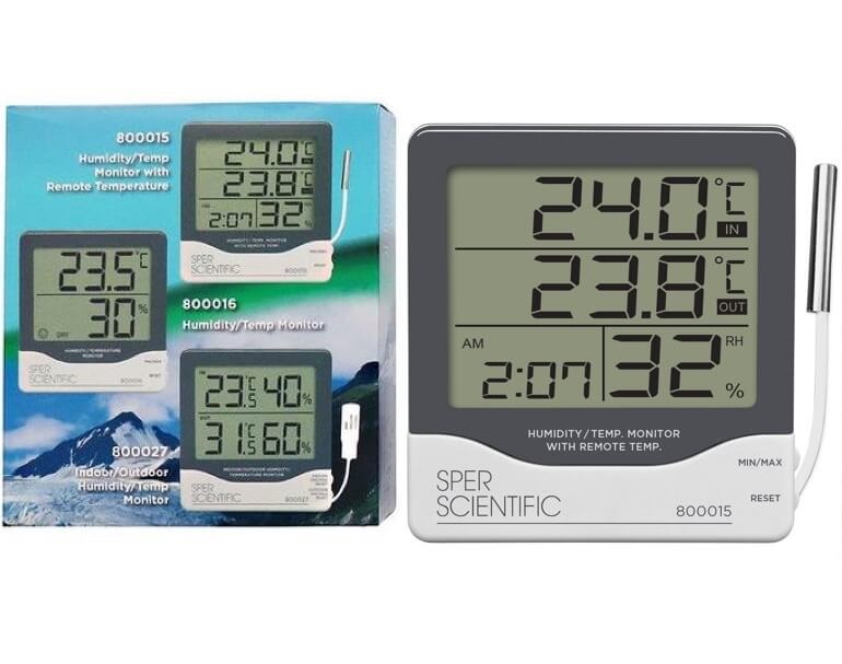 Đồng hồ đo nhiệt độ độ ẩm  Sper Scientific 800015