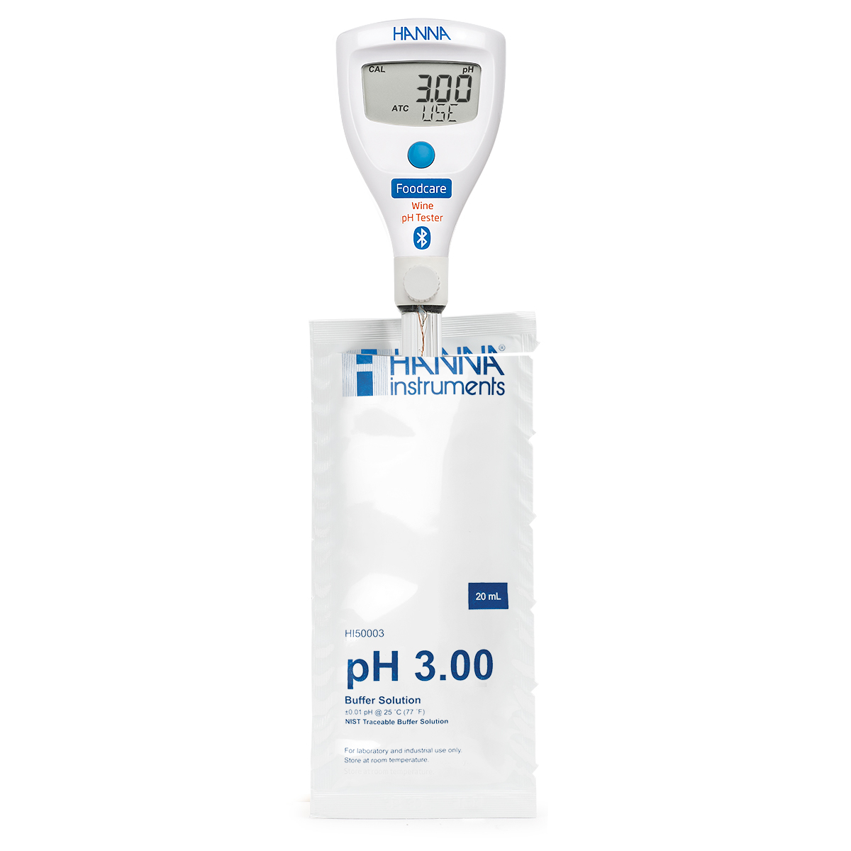 Bút đo pH/nhiệt độ HALO2 Bluetooth trong rượu Hanna HI9810332
